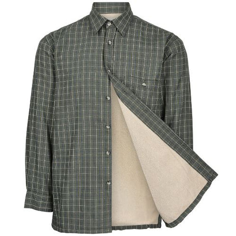 Mens Fleece Lined Check Shirt