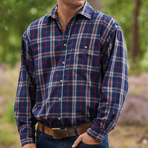 Mens Fleece Lined Check Shirt