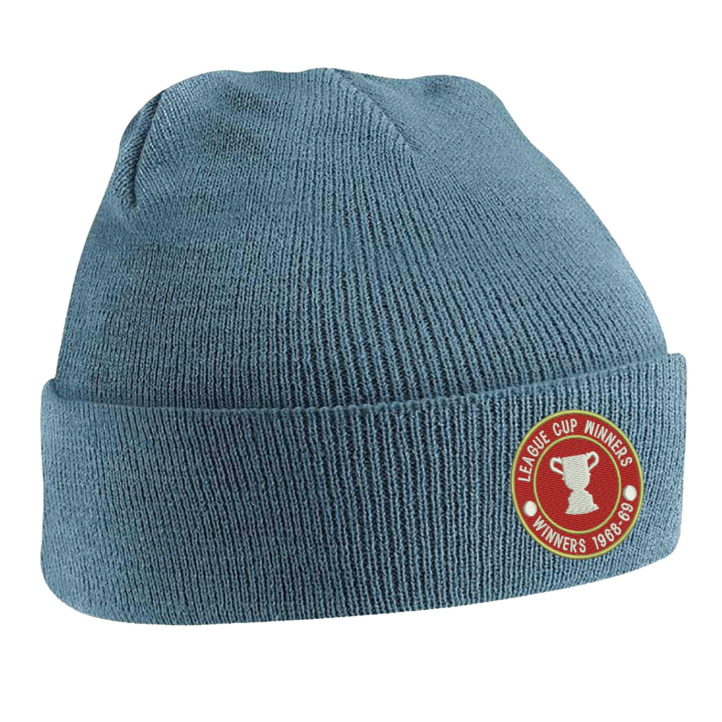 Retro Swindon Town Football League Cup Winners 1969 Embroidered Beanie Hat