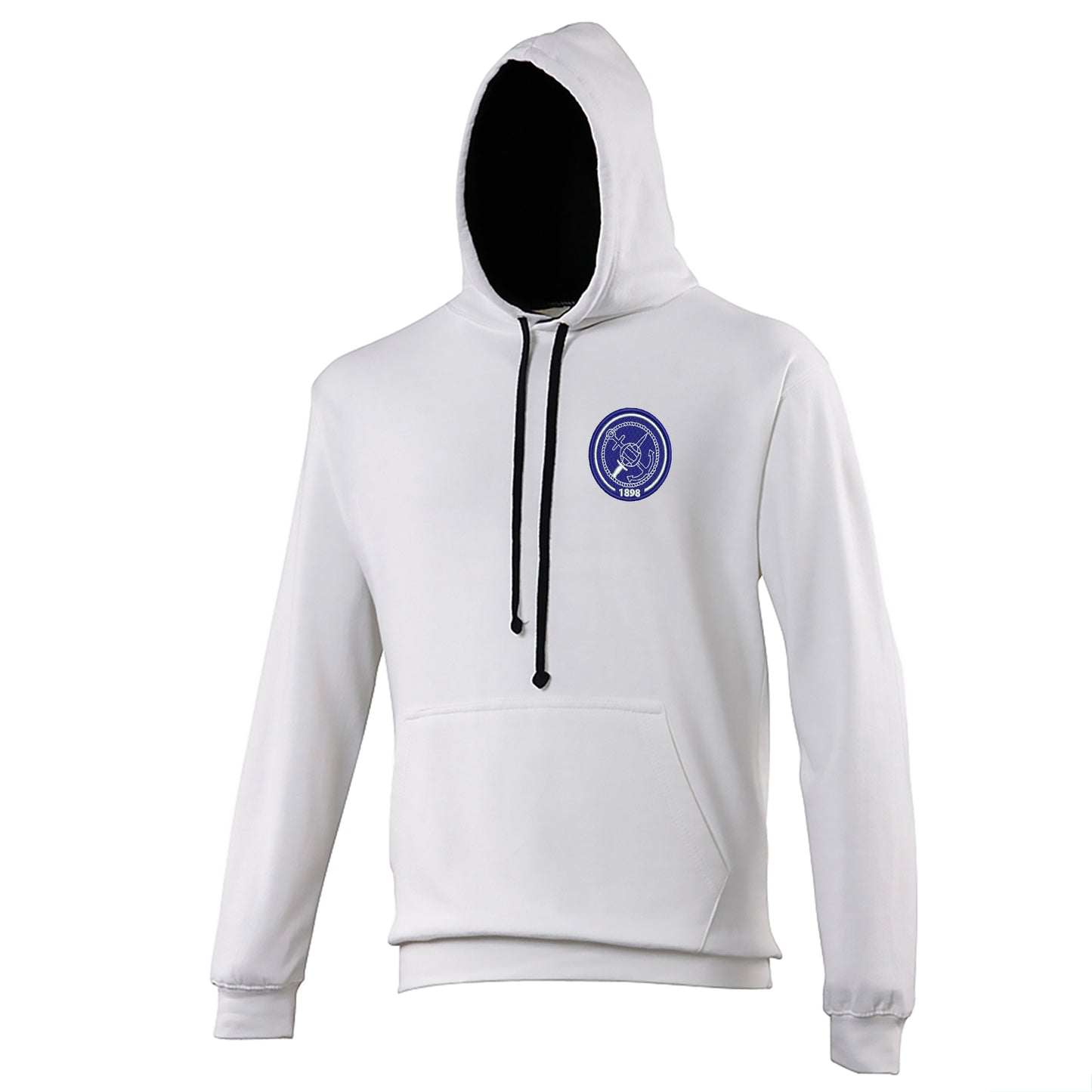 Retro Portsmouth 1898 Embroidered Contrast Hoodie