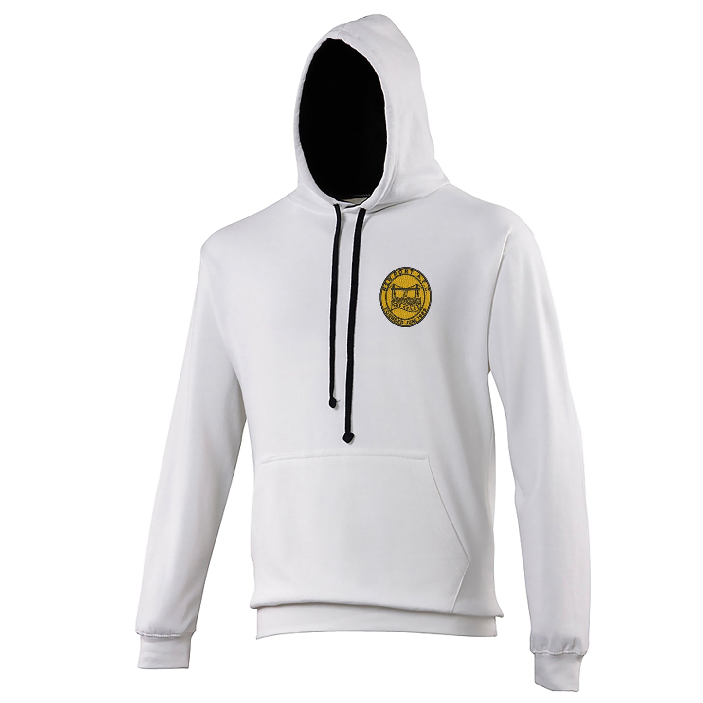 Retro Newport 1989 Embroidered Contrast Hoodie