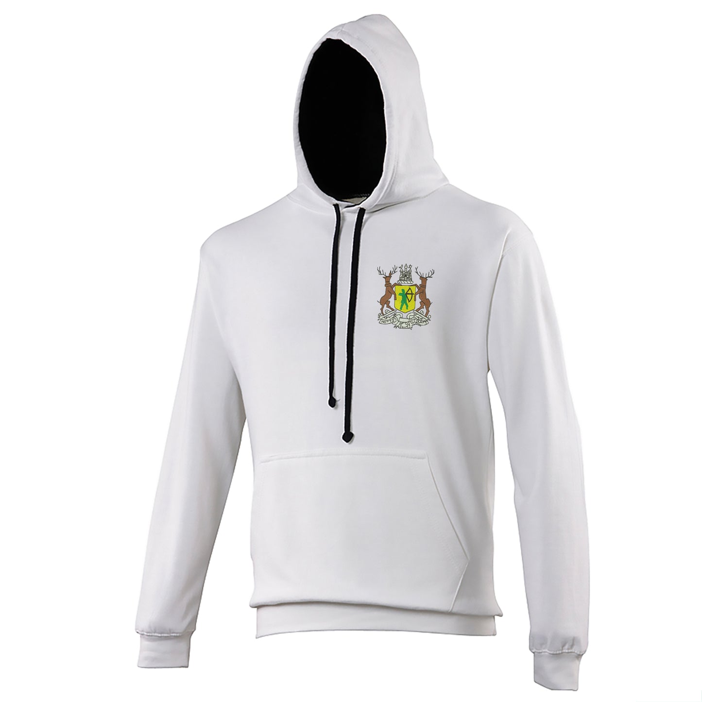 Retro Notts County 1962 Embroidered Contrast Hoodie