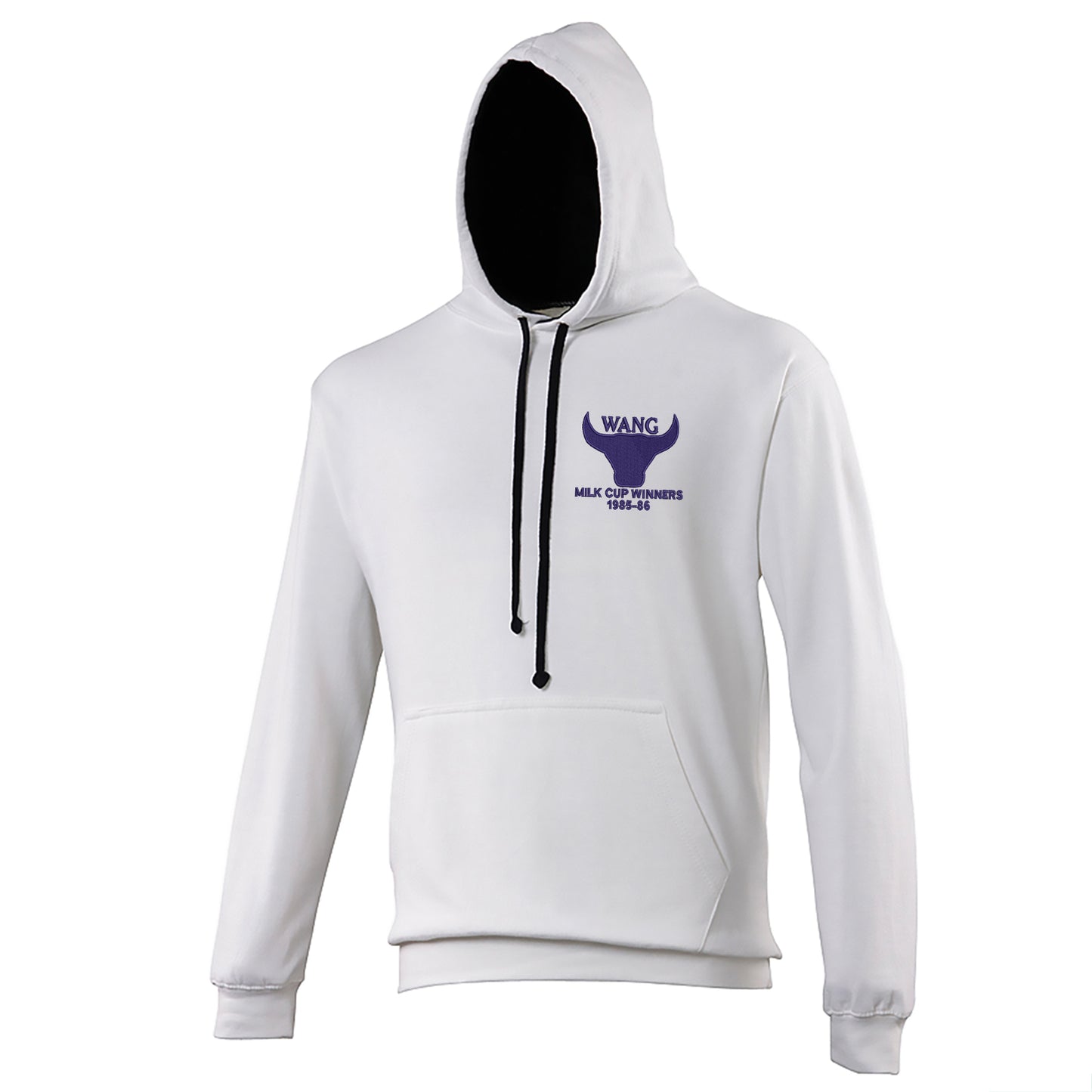 Retro Oxford Milk Cup Winners 1985-86 Embroidered Contrast Hoodie
