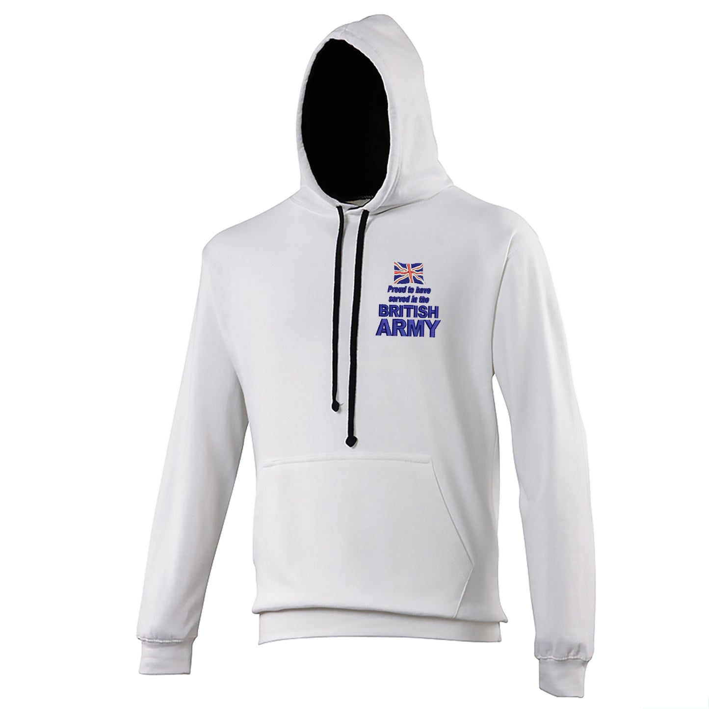 Proud to Have Served in The British Army Embroidered Contrast Hoodie