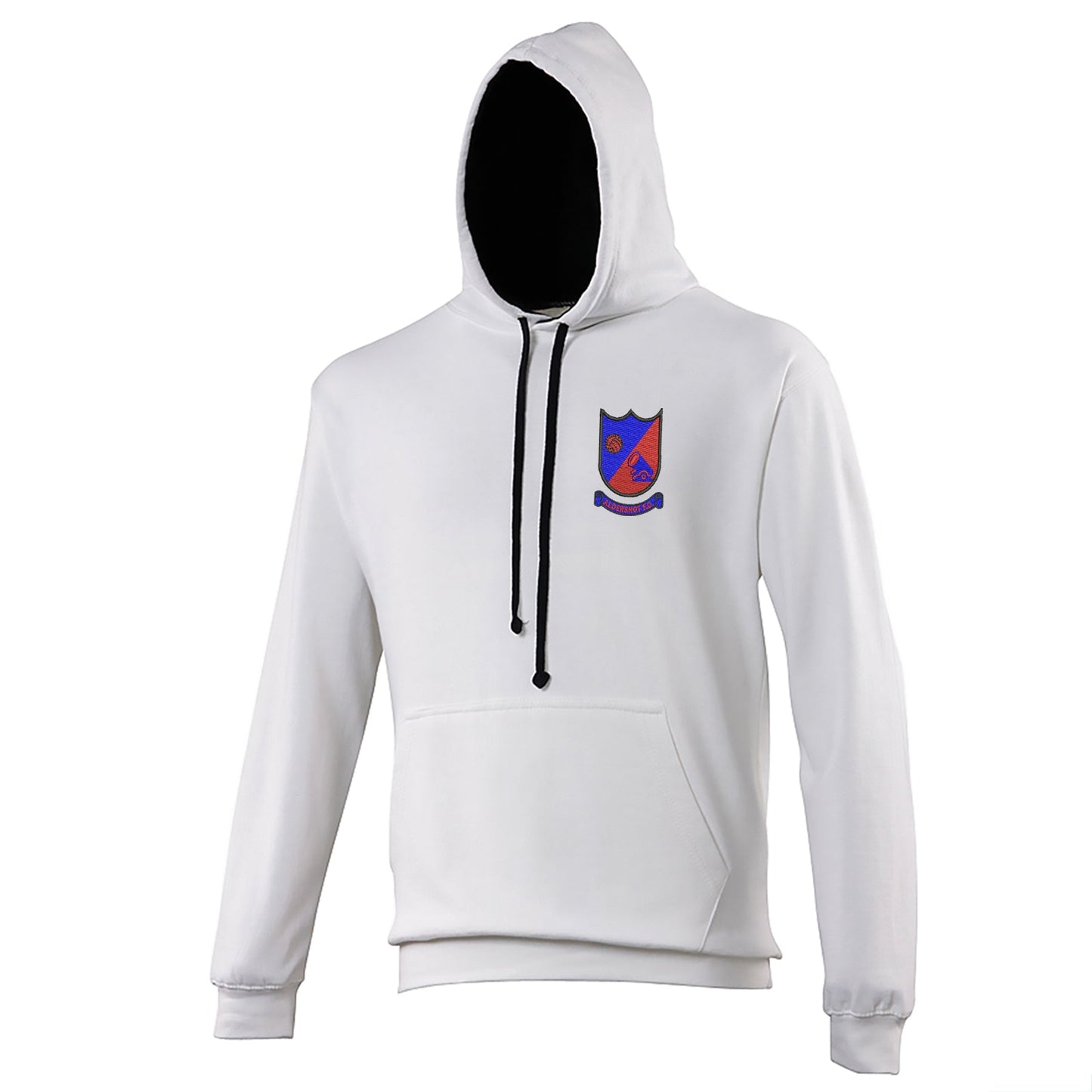 Retro Aldershot 1972 Embroidered Contrast Hoodie