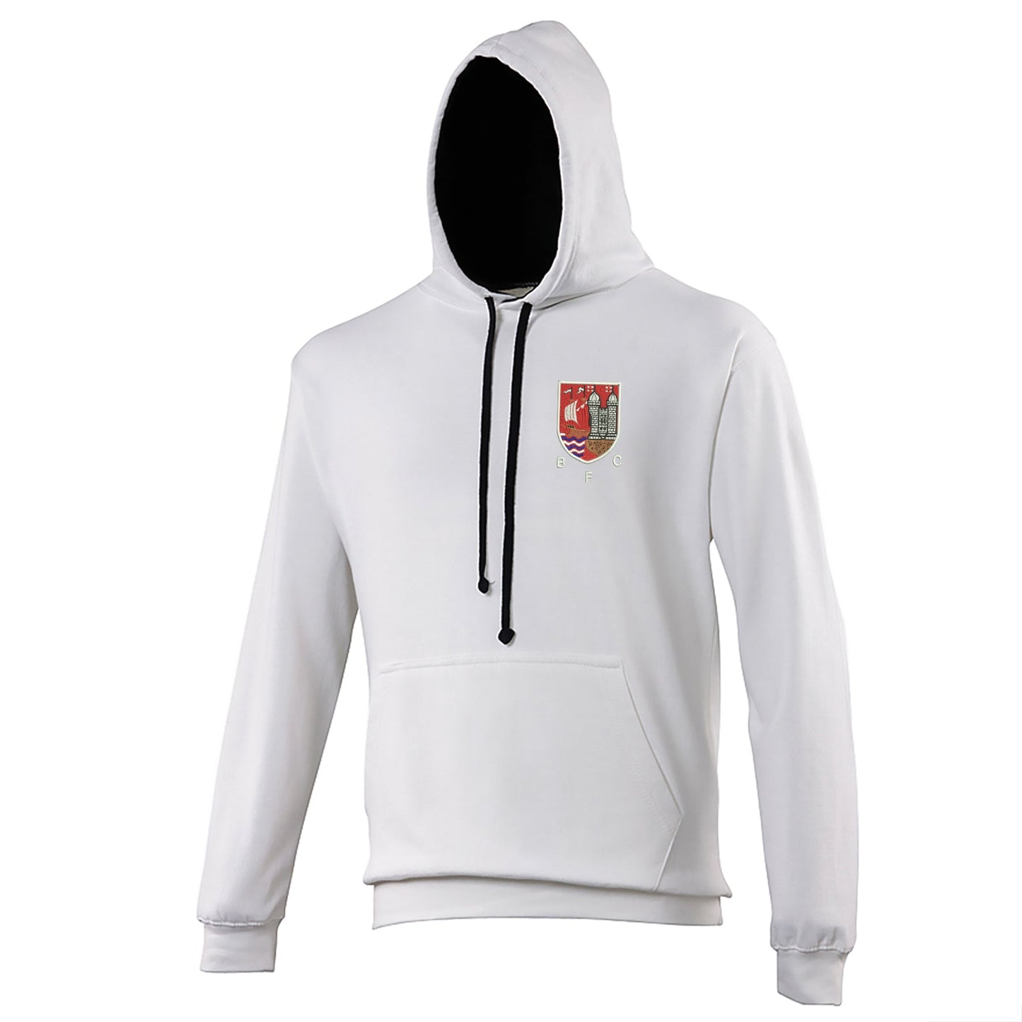 Retro Bristol Rugby 1980s Embroidered Contrast Hoodie