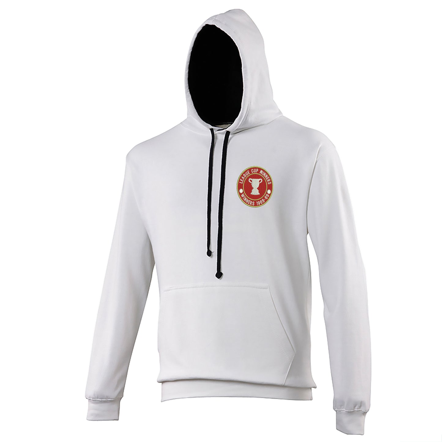 Retro Swindon Town Football League Cup Winners 1969 Embroidered Contrast Hoodie