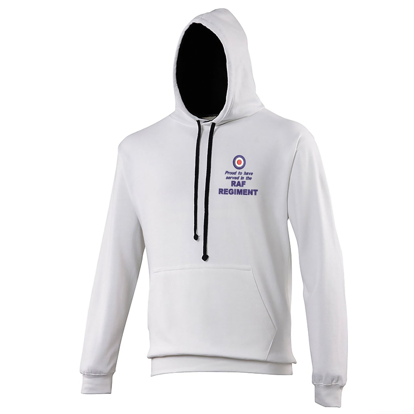 Proud to Have Served in The RAF Regiment Embroidered Contrast Hoodie