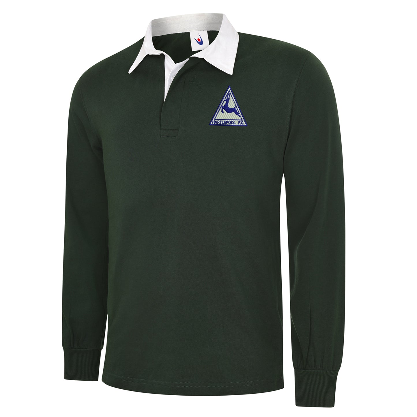 Retro Hartlepool Embroidered Long Sleeve Rugby Shirt