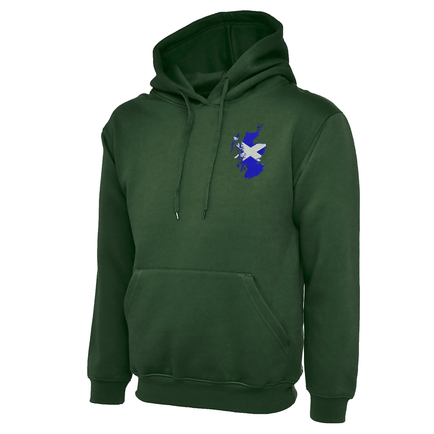 Scotland Flag Map Embroidered Hoodie