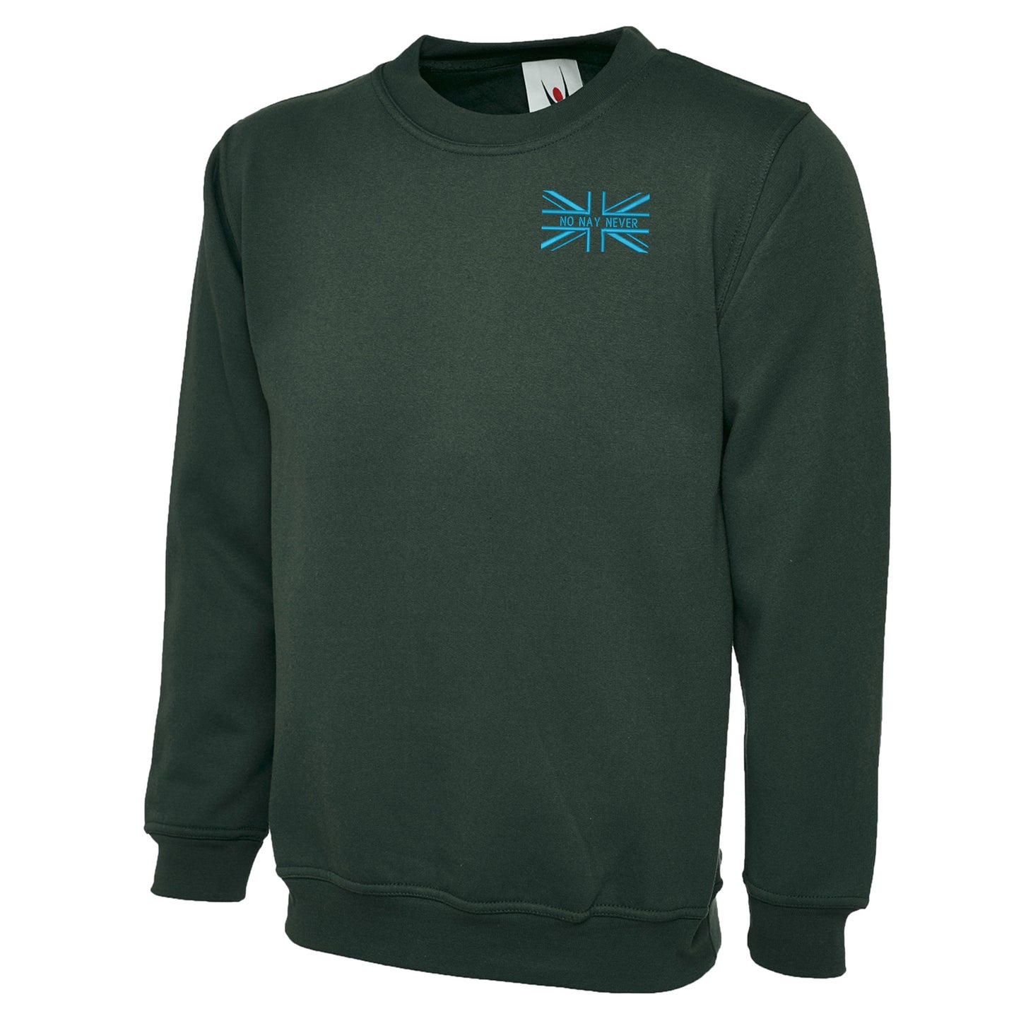 No Nay Never Union Jack Embroidered Classic Sweatshirt