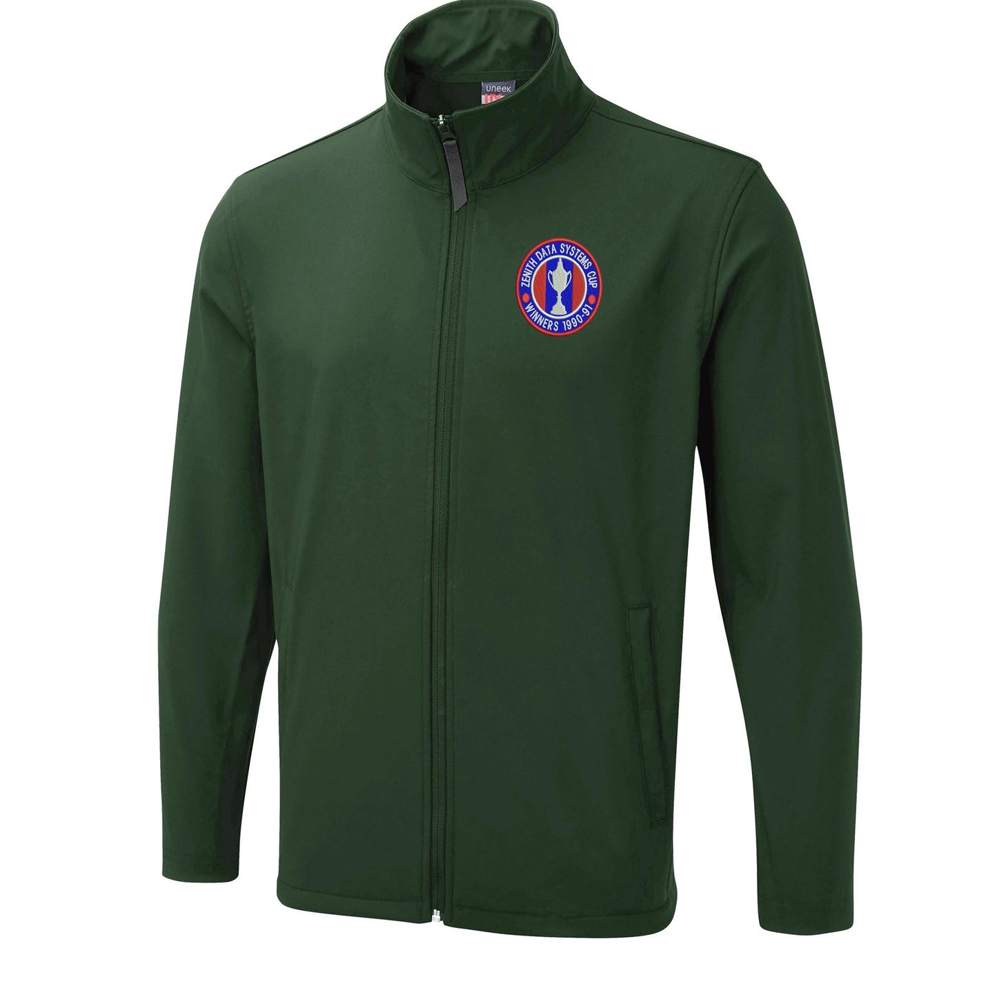 Retro Crystal Palace Zenith Data Systems Cup  Winners 1991 Embroidered Lightweight Soft Shell Jacket