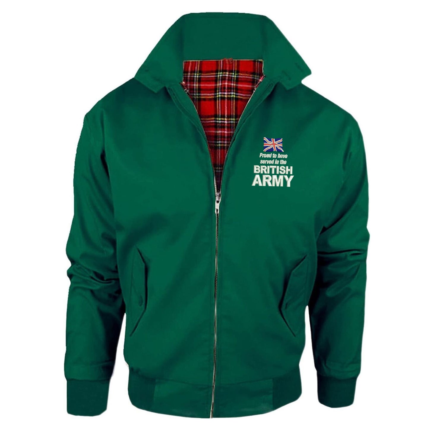 Proud to Have Served in The British Army Embroidered Classic Harrington Jacket