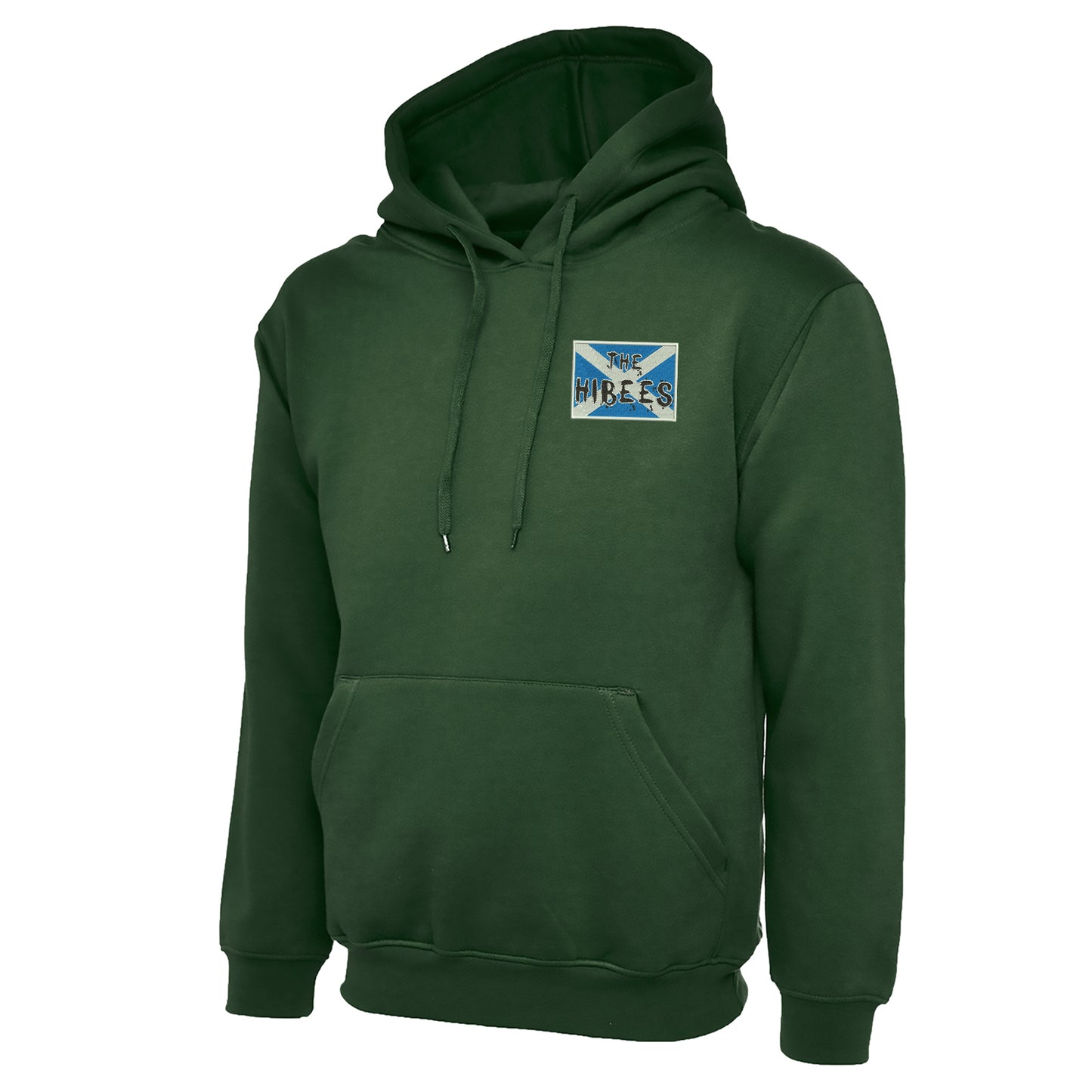 The Hibees Grunge Flag of Scotland Embroidered Hoodie