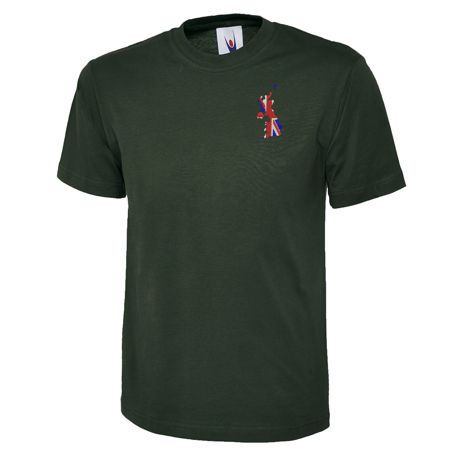 United Kingdom Flag Map Embroidered Classic T-Shirt