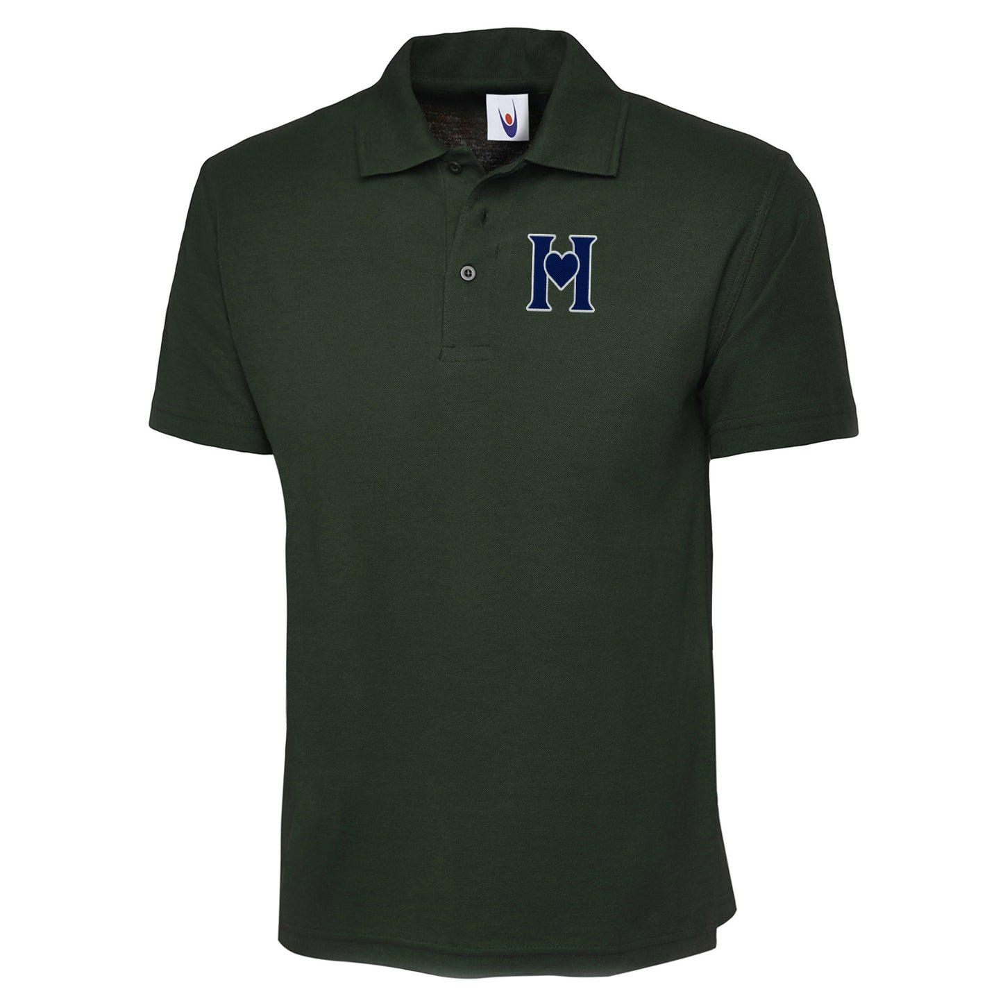 Retro Old School Hearts Football Polo Shirt