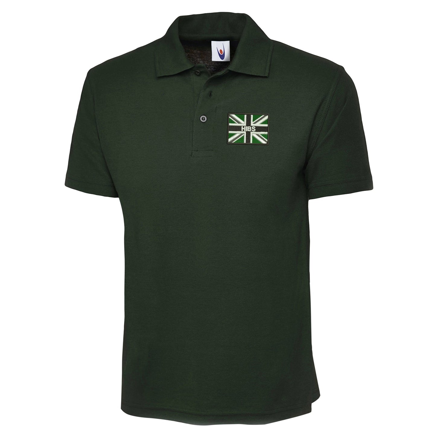 Hibs Coloured Union Jack Embroidered Classic Polo Shirt