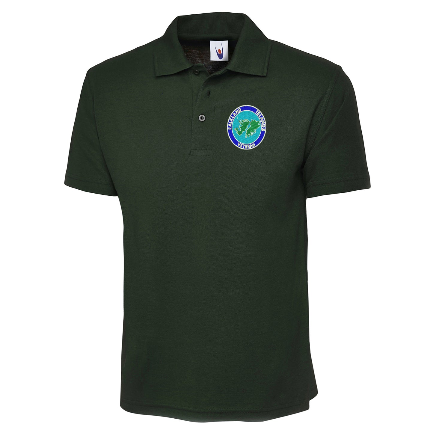 Falkland Islands Veteran Embroidered Classic Polo Shirt