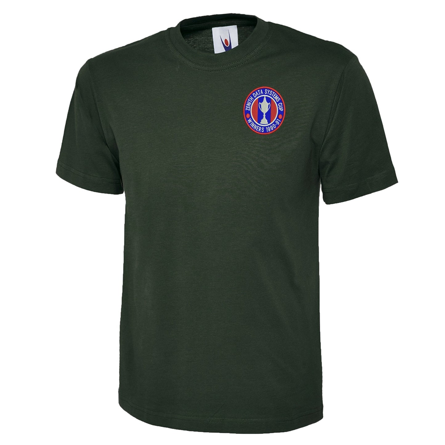 Retro Crystal Palace Zenith Data Systems Cup Winners 1991 Embroidered Classic T-Shirt