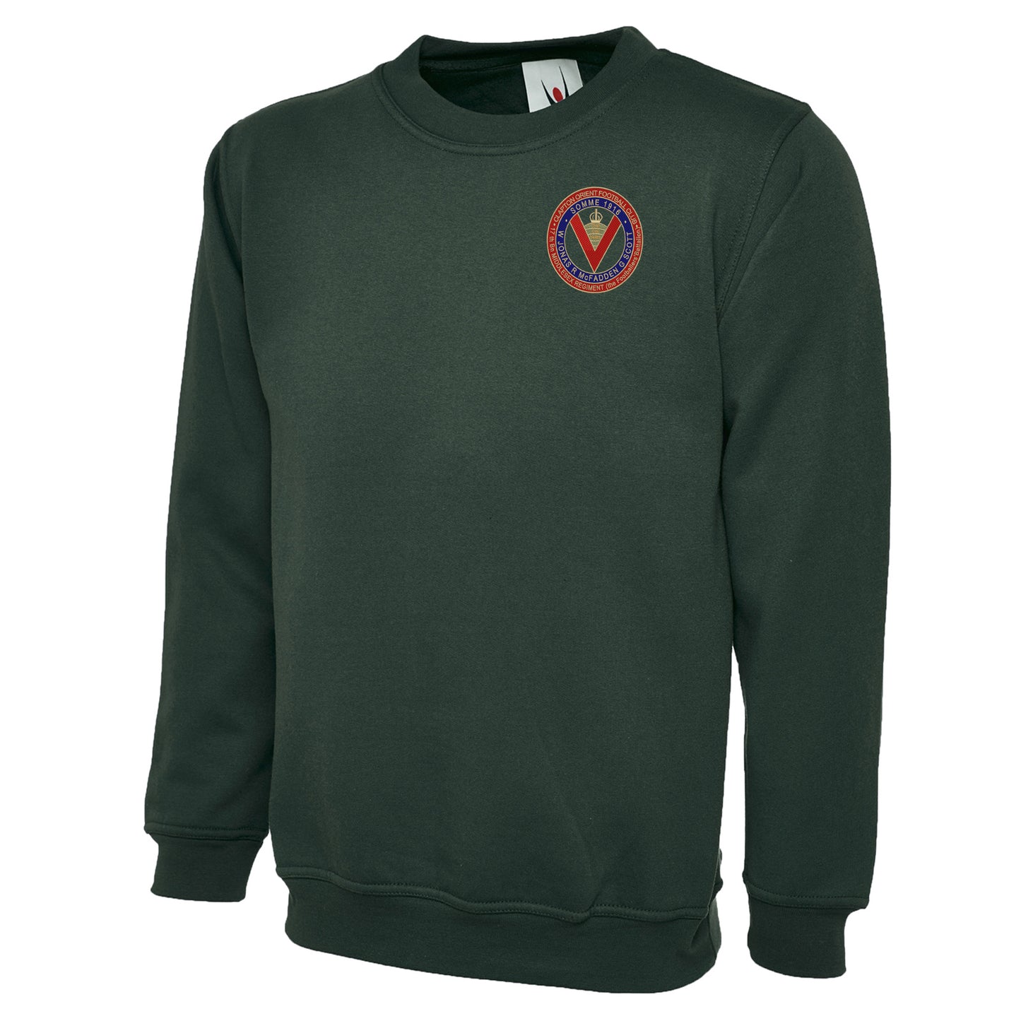 Retro Clapton Orient Somme Memorial Embroidered Classic Sweatshirt