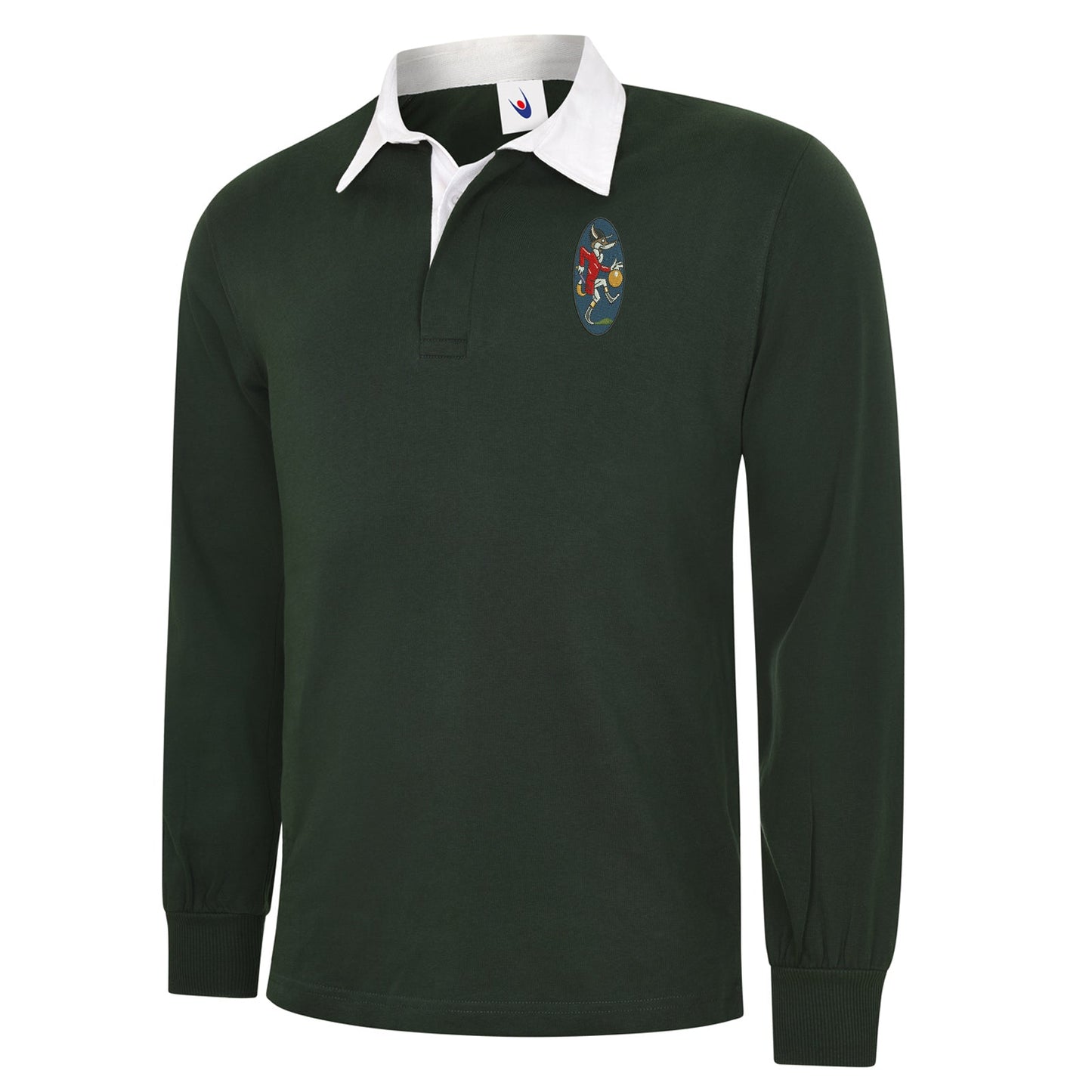 Retro Leicester 1933 Embroidered Long Sleeve Rugby Shirt