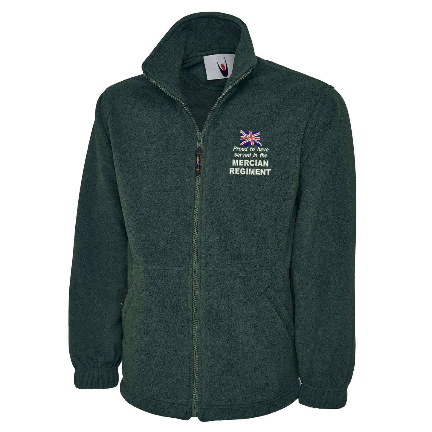 Proud to Have Served in The Mercian Regiment Embroidered Premium Fleece Jacket