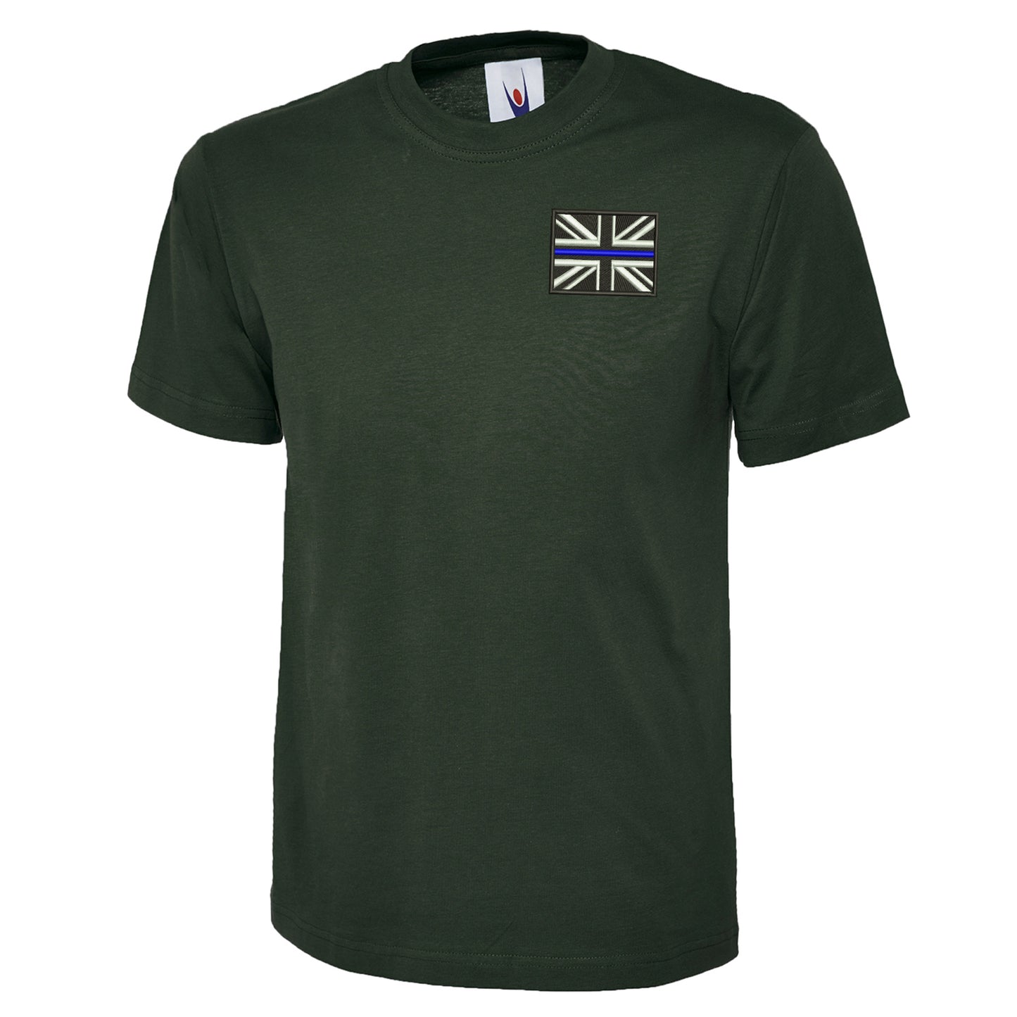Thin Blue Line Union Jack Embroidered Classic T-Shirt