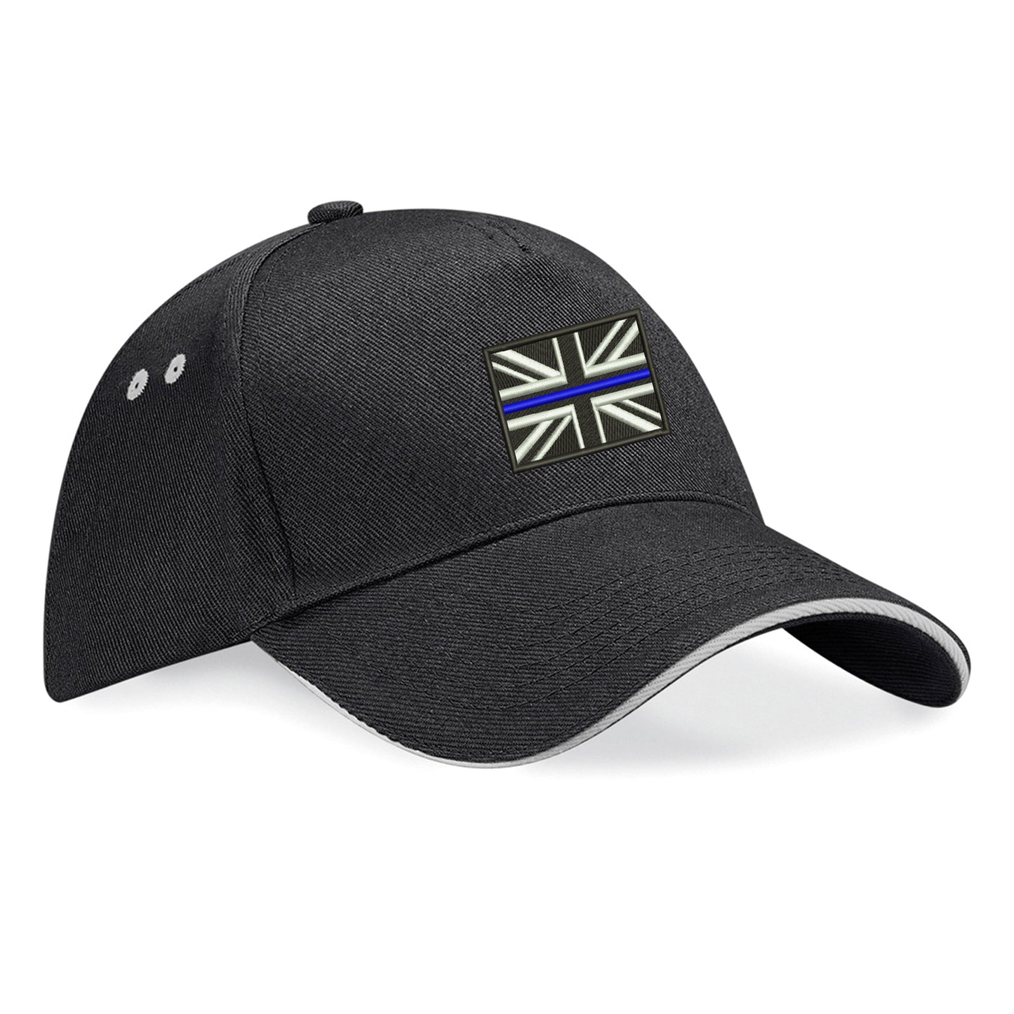 Thin Blue Line Union Jack Embroidered Baseball Cap