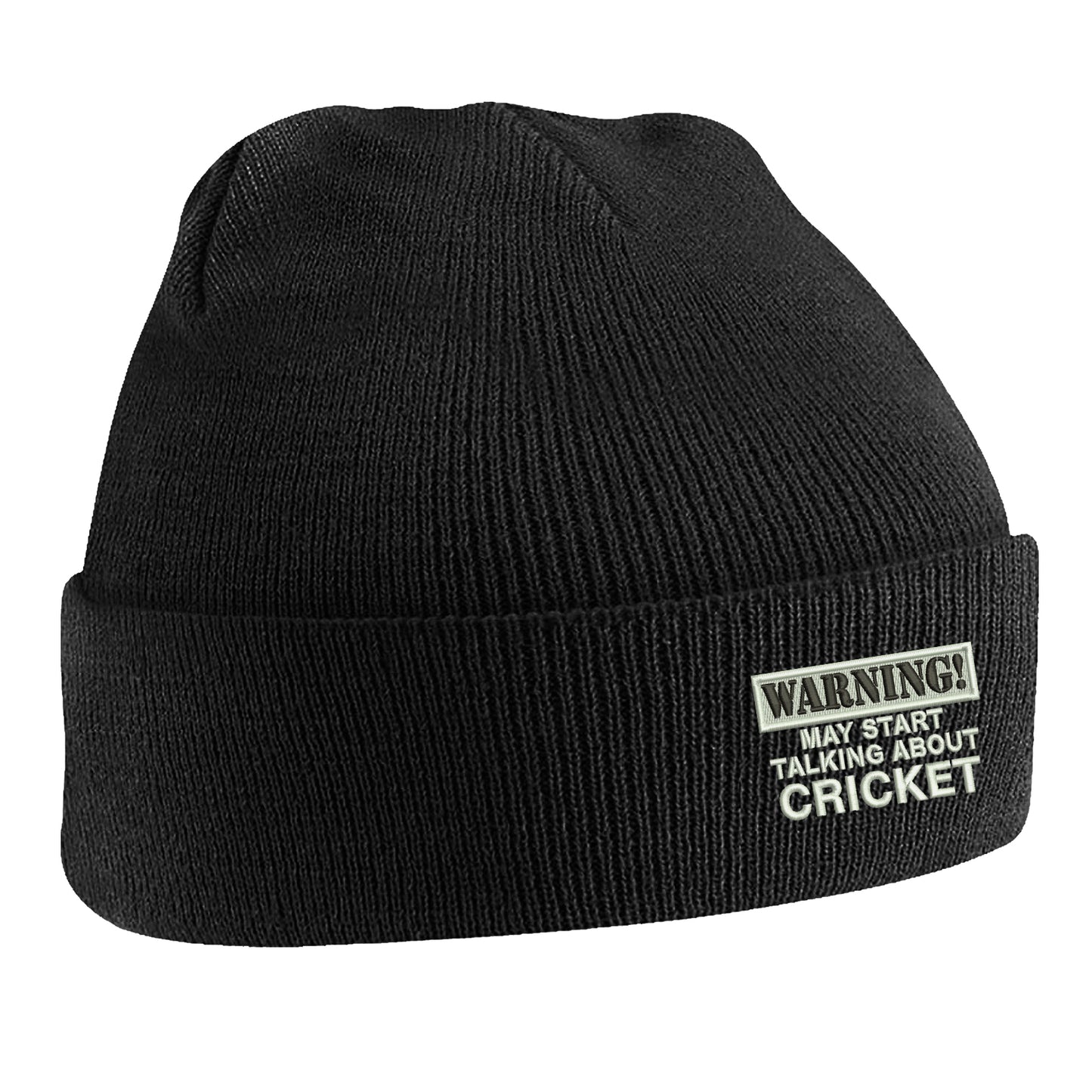 Warning May Start Talking About Cricket Beanie Hat