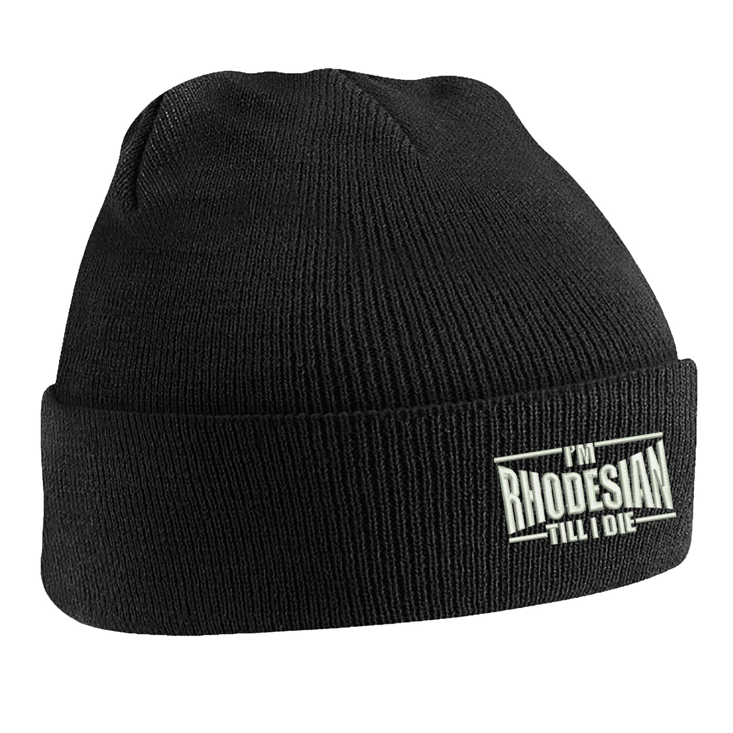 I'm Rhodesian Till I Die Embroidered Beanie Hat