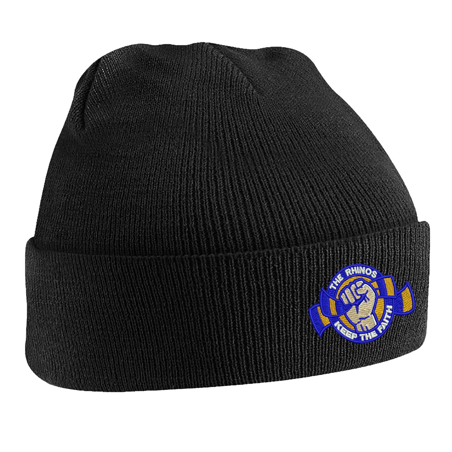 The Rhinos Keep The Faith Embroidered Beanie Hat