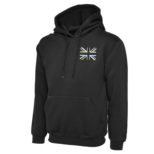 Thin Blue Line Union Jack Embroidered Hoodie
