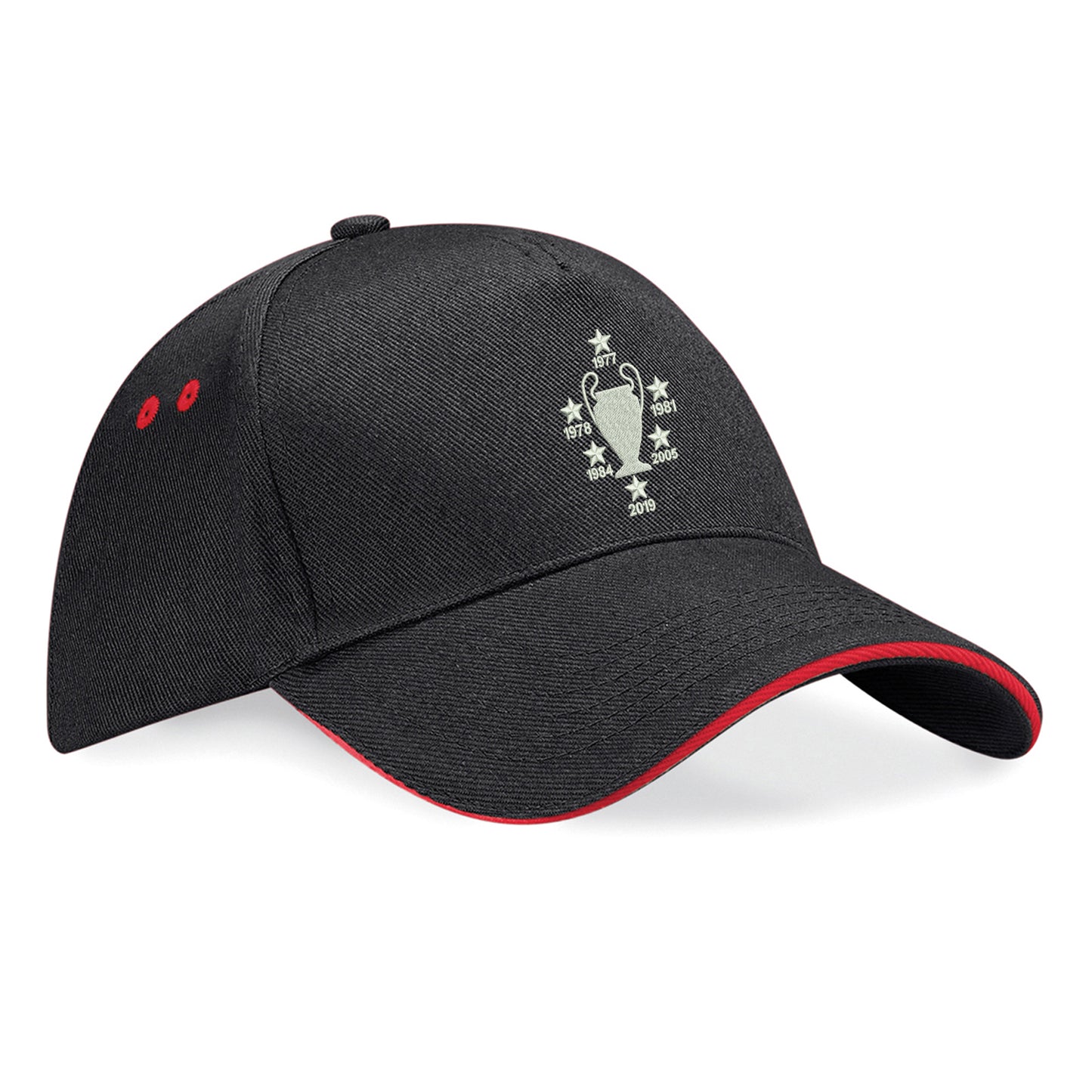 Liverpool Six Time Champions of Europe Embroidered Baseball Cap