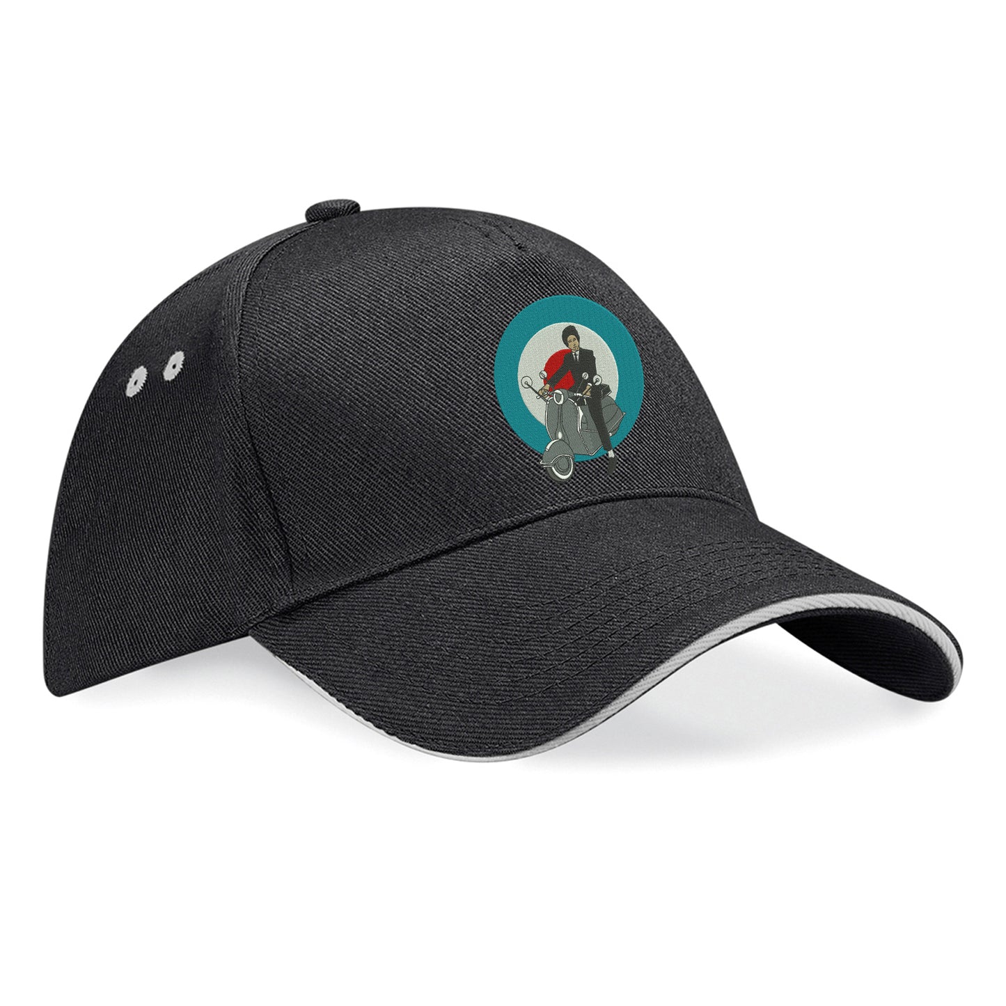 Retro MOD Scooter Embroidered Baseball Cap
