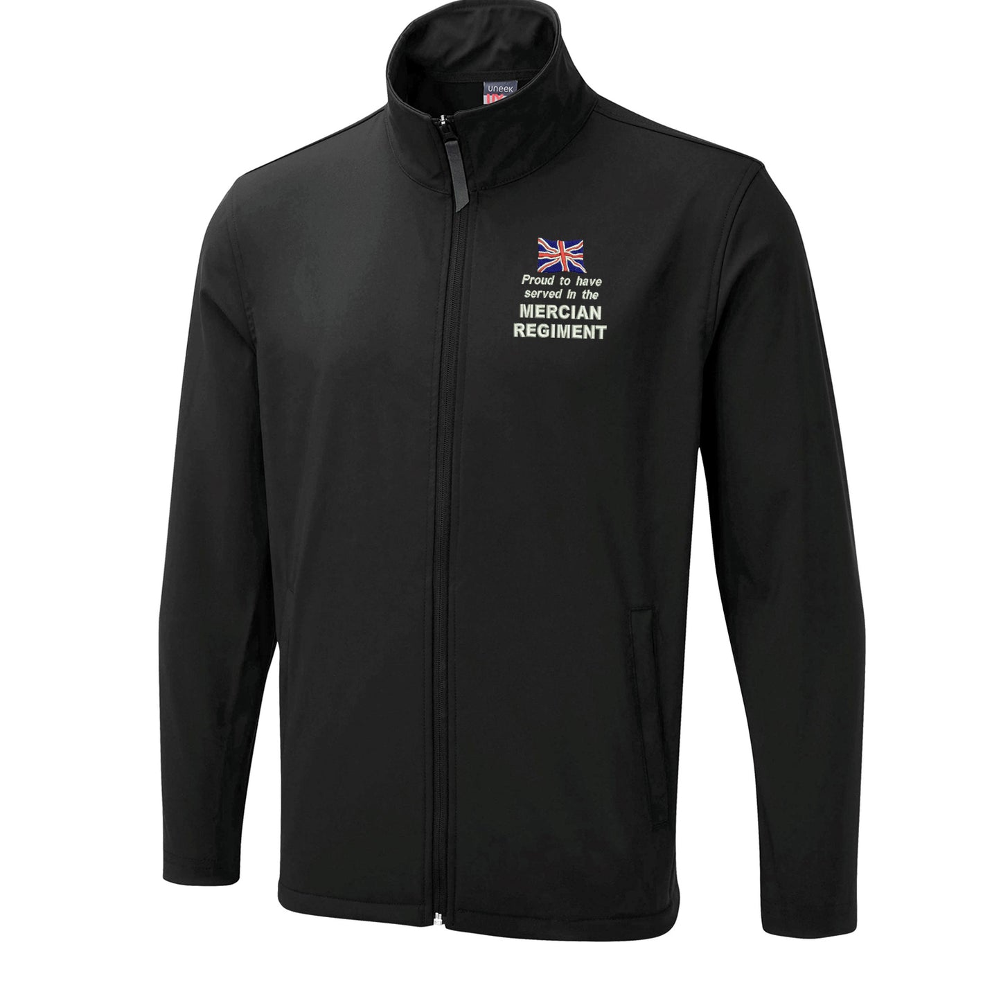 Proud to Have Served in The Mercian Regiment Embroidered Lightweight Soft Shell Jacket