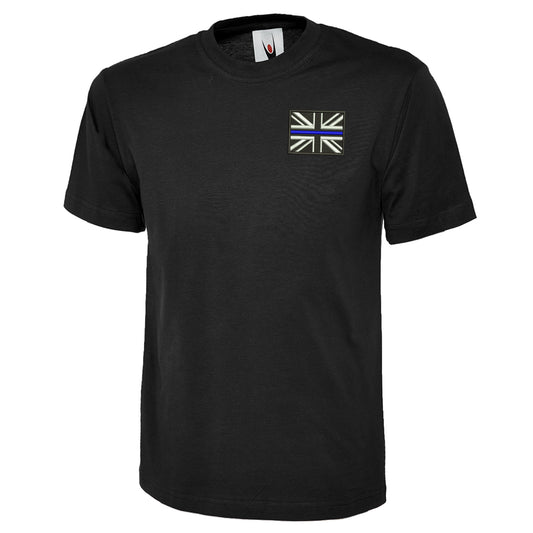 Thin Blue Line Union Jack Embroidered Classic T-Shirt