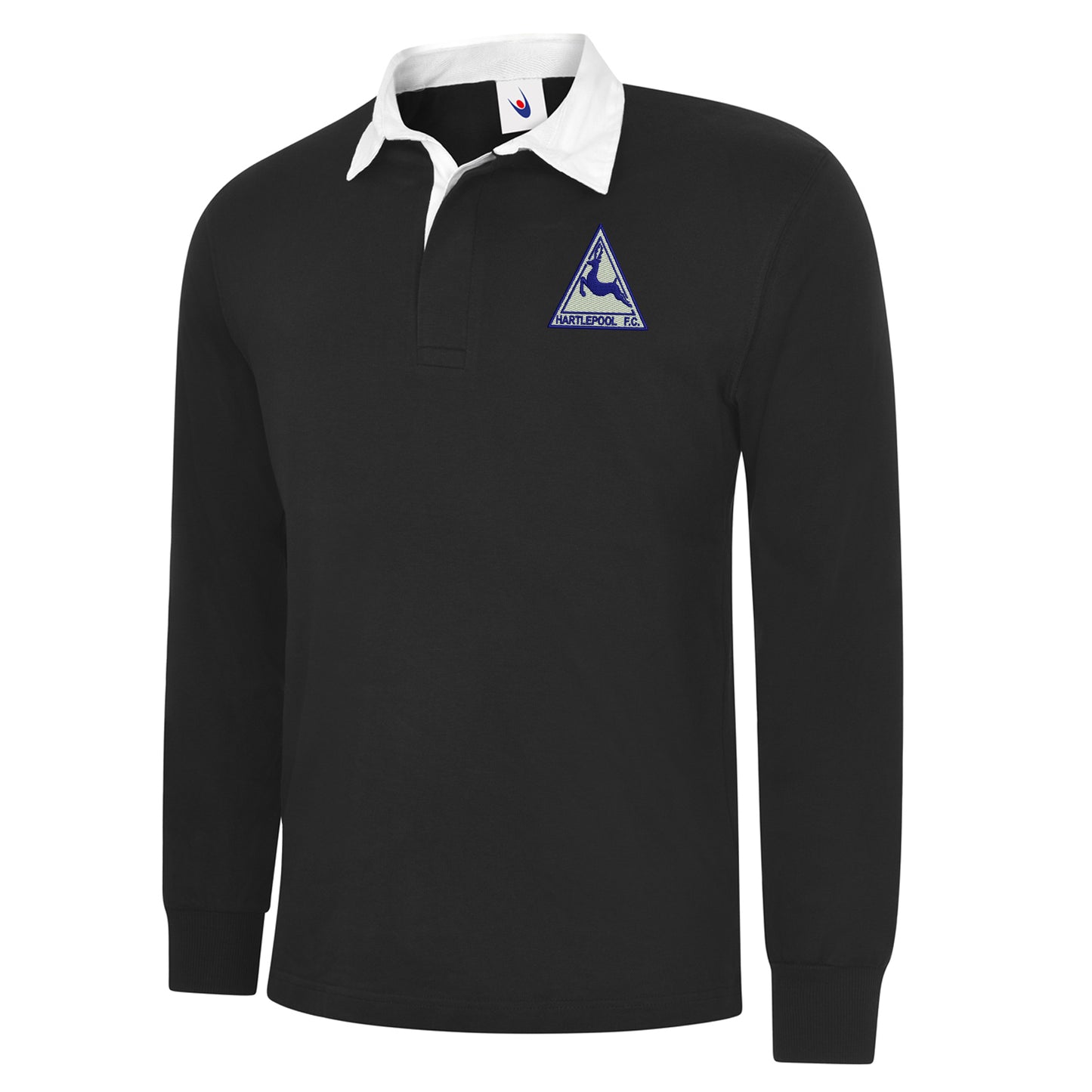 Retro Hartlepool Embroidered Long Sleeve Rugby Shirt