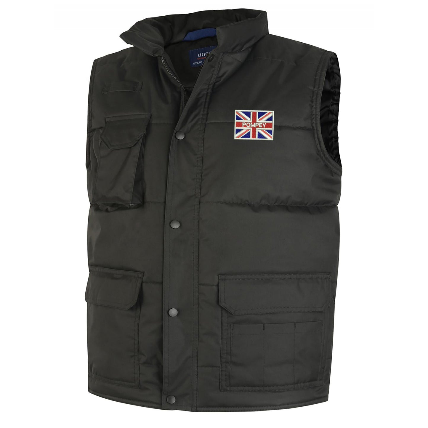 Pompey Coloured Union Jack  Embroidered Super Pro Body Warmer