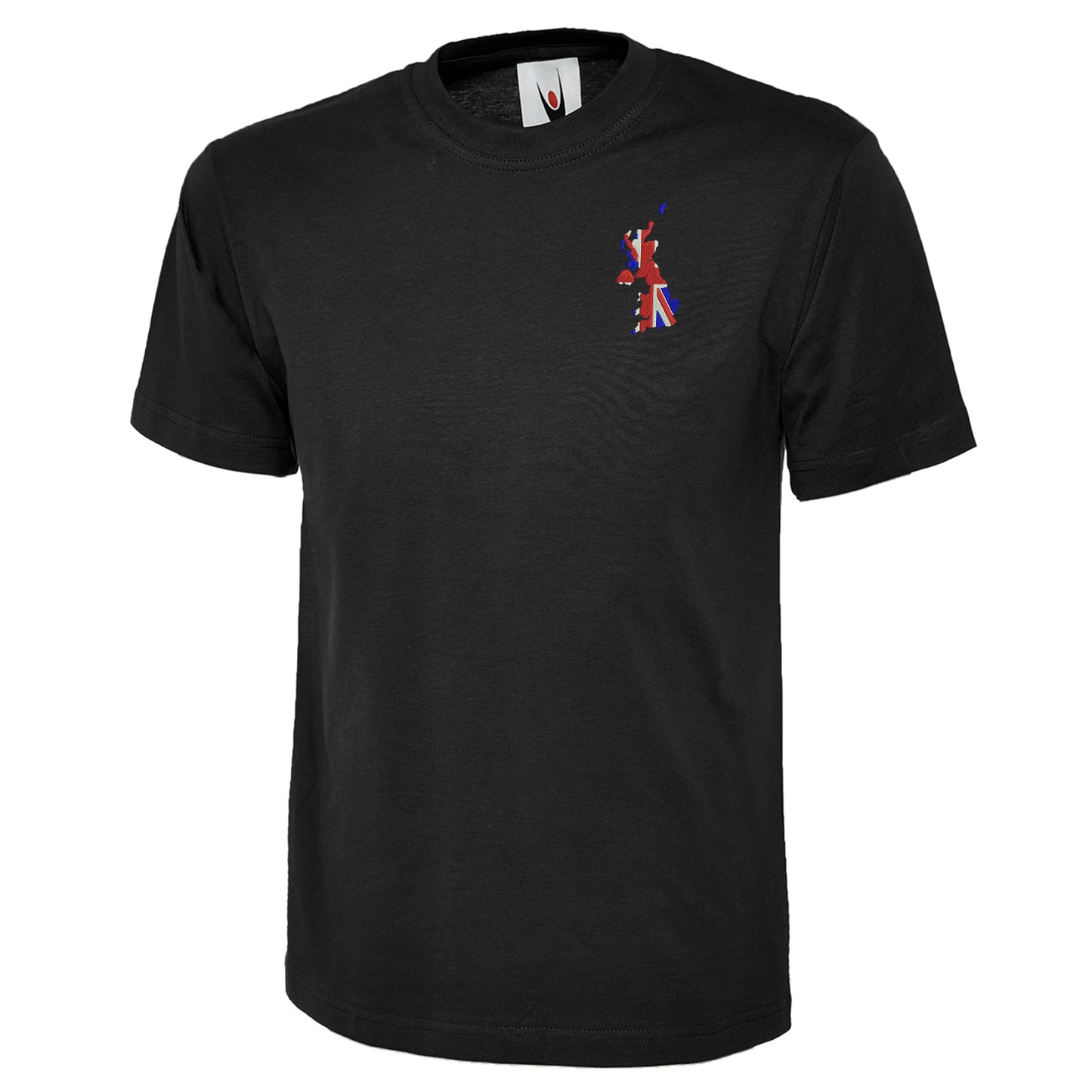 United Kingdom Flag Map Embroidered Classic T-Shirt