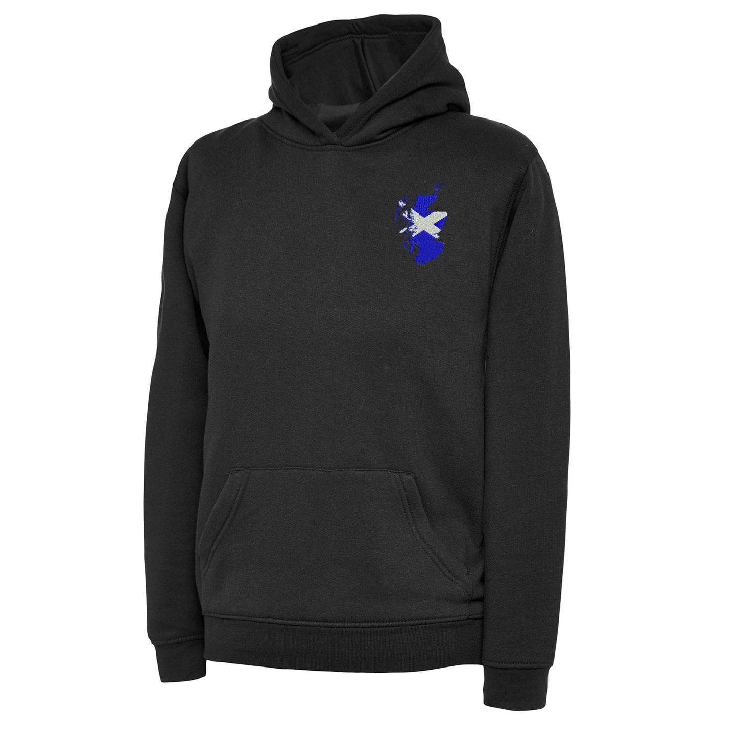 Scotland Flag Map Embroidered Children's Hoodie