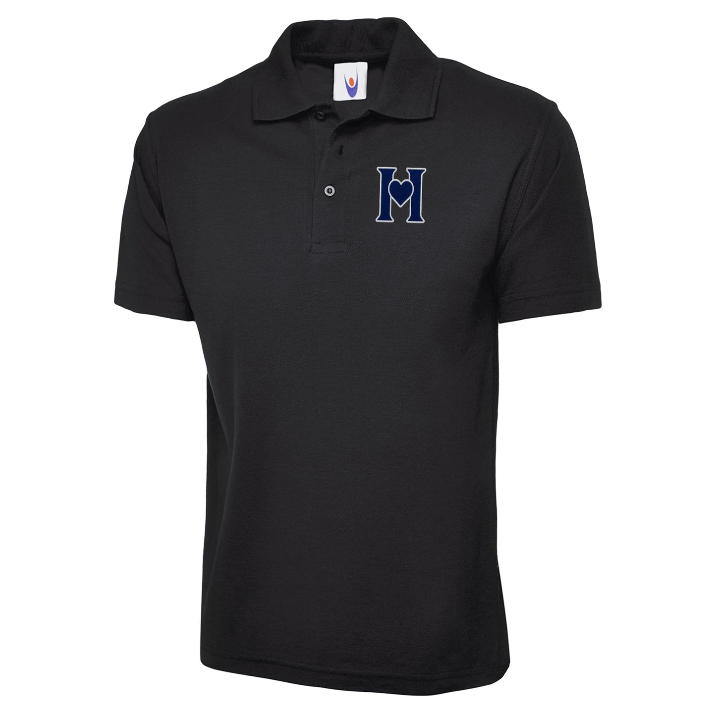 Retro Old School Hearts Football Polo Shirt