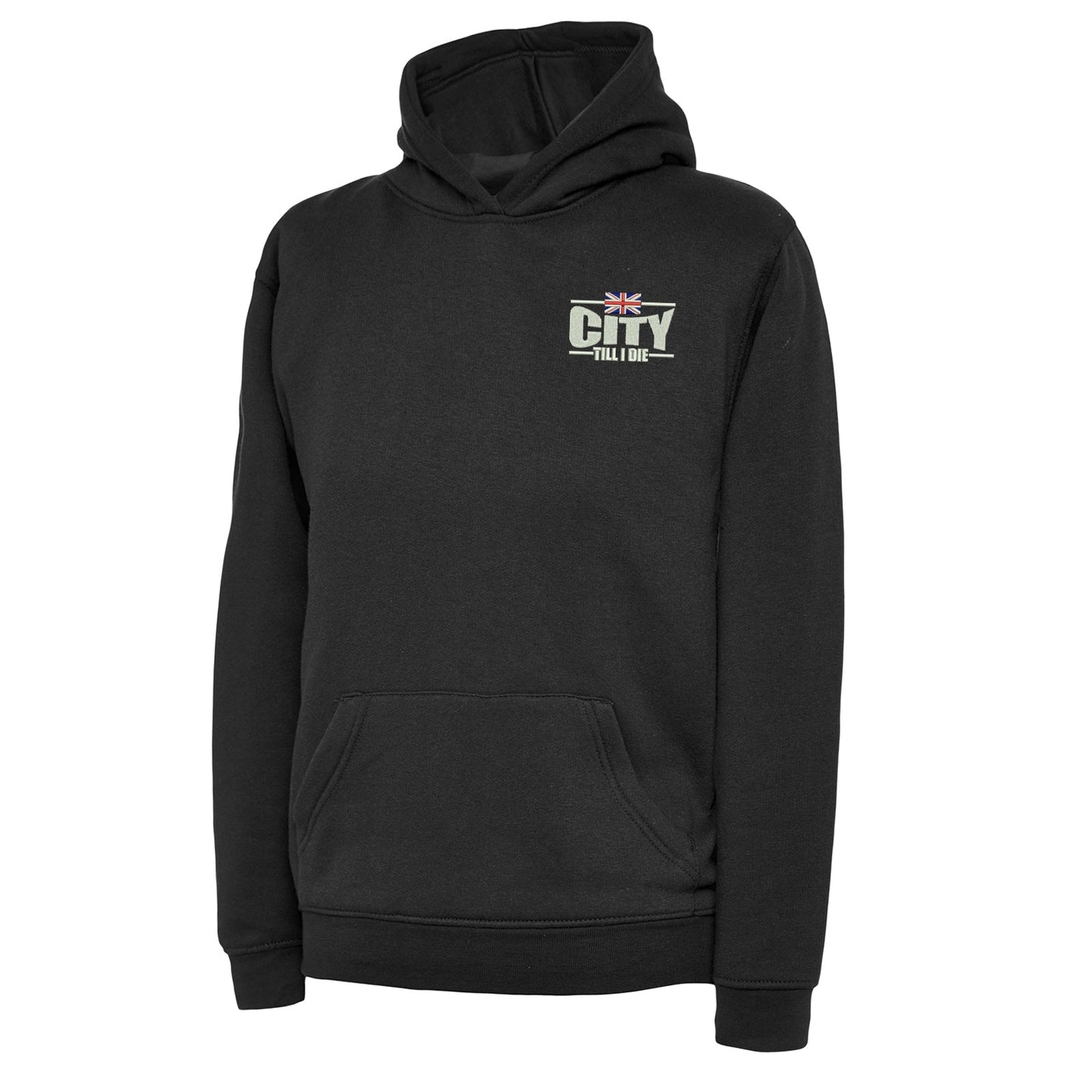 City Till I Die Union Jack Embroidered Children's Hoodie