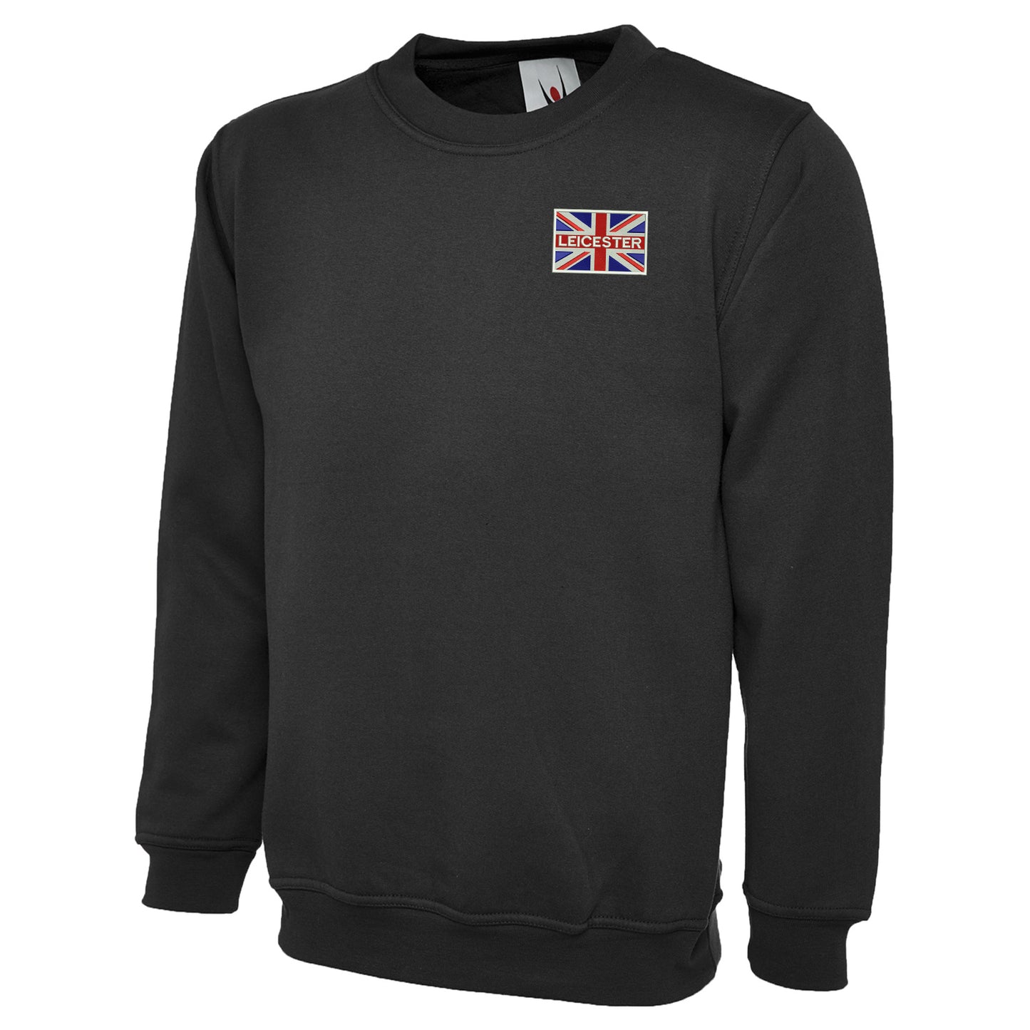 Leicester Coloured Union Jack Embroidered Classic Sweatshirt