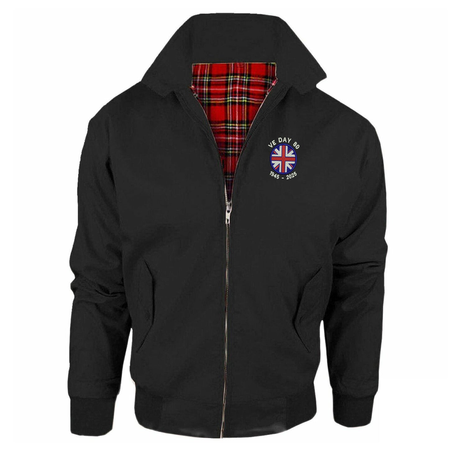 VE Day 80 1945-2025 Embroidered Classic Harrington Jacket