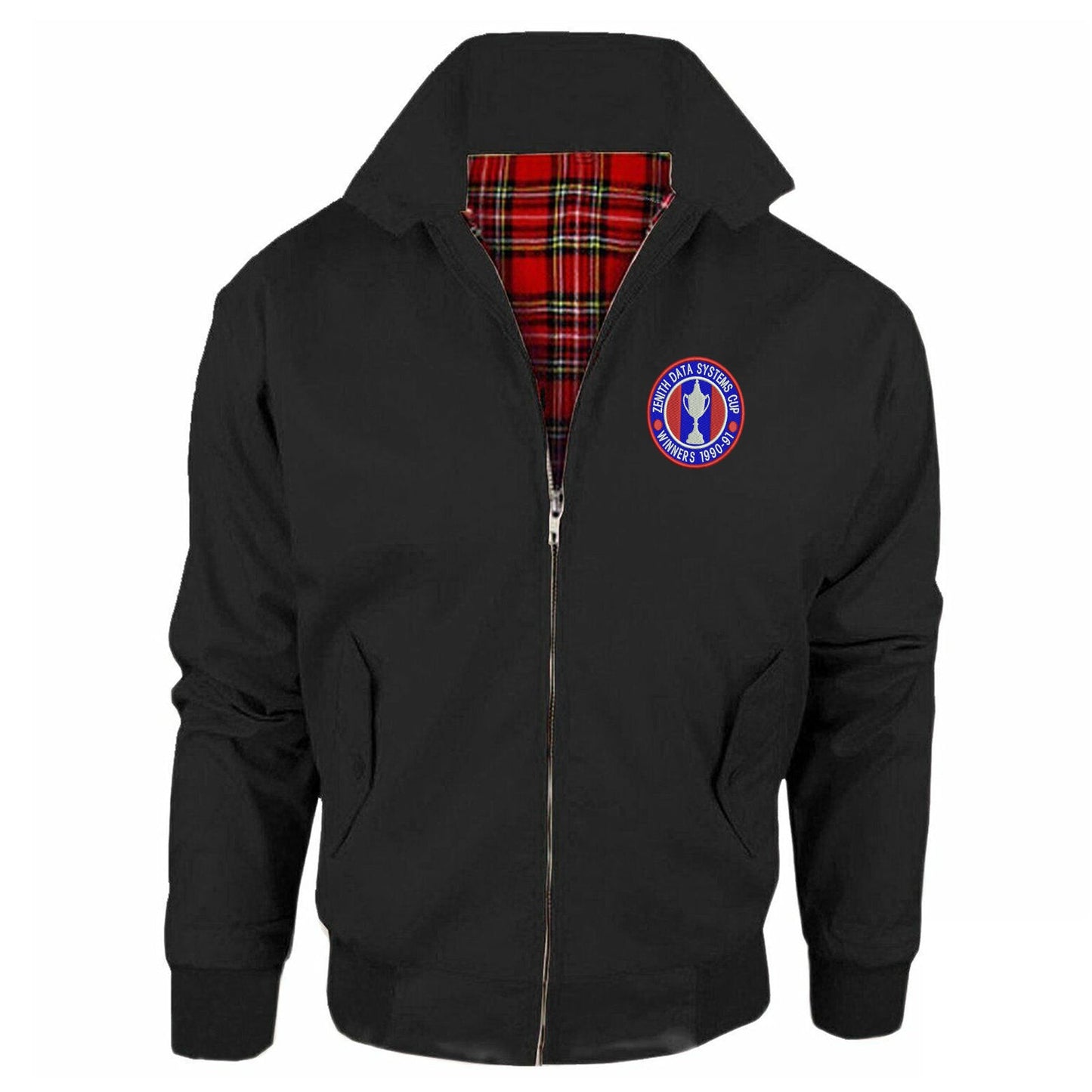 Retro Crystal Palace Zenith Data Systems Cup Winners 1991 Embroidered Classic Harrington Jacket