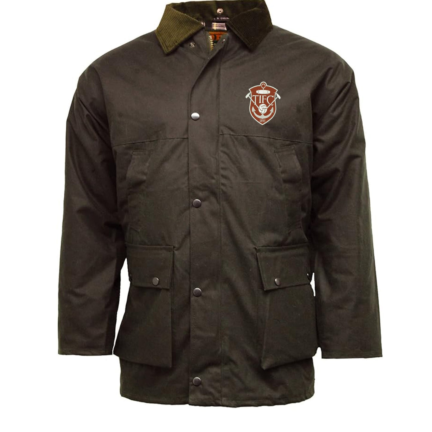 Retro Thames Ironworks FC Embroidered Padded Wax Jacket