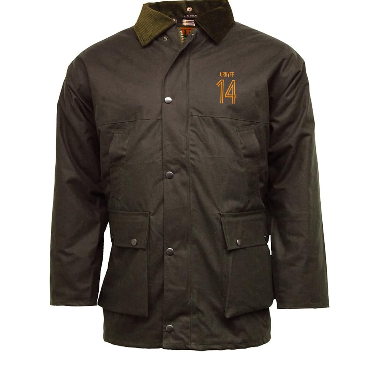 Cruyff 14 Embroidered Padded Wax Jacket