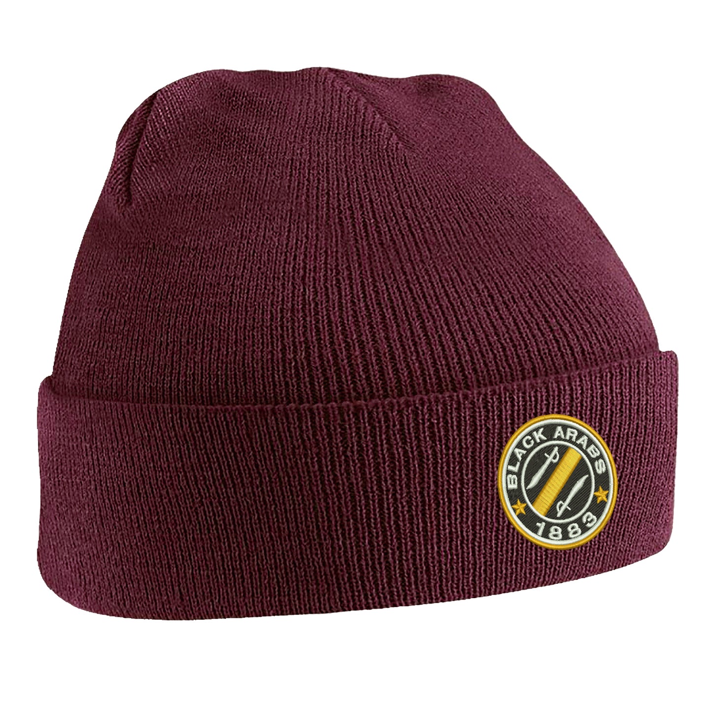 Black Arabs Embroidered Beanie Hat