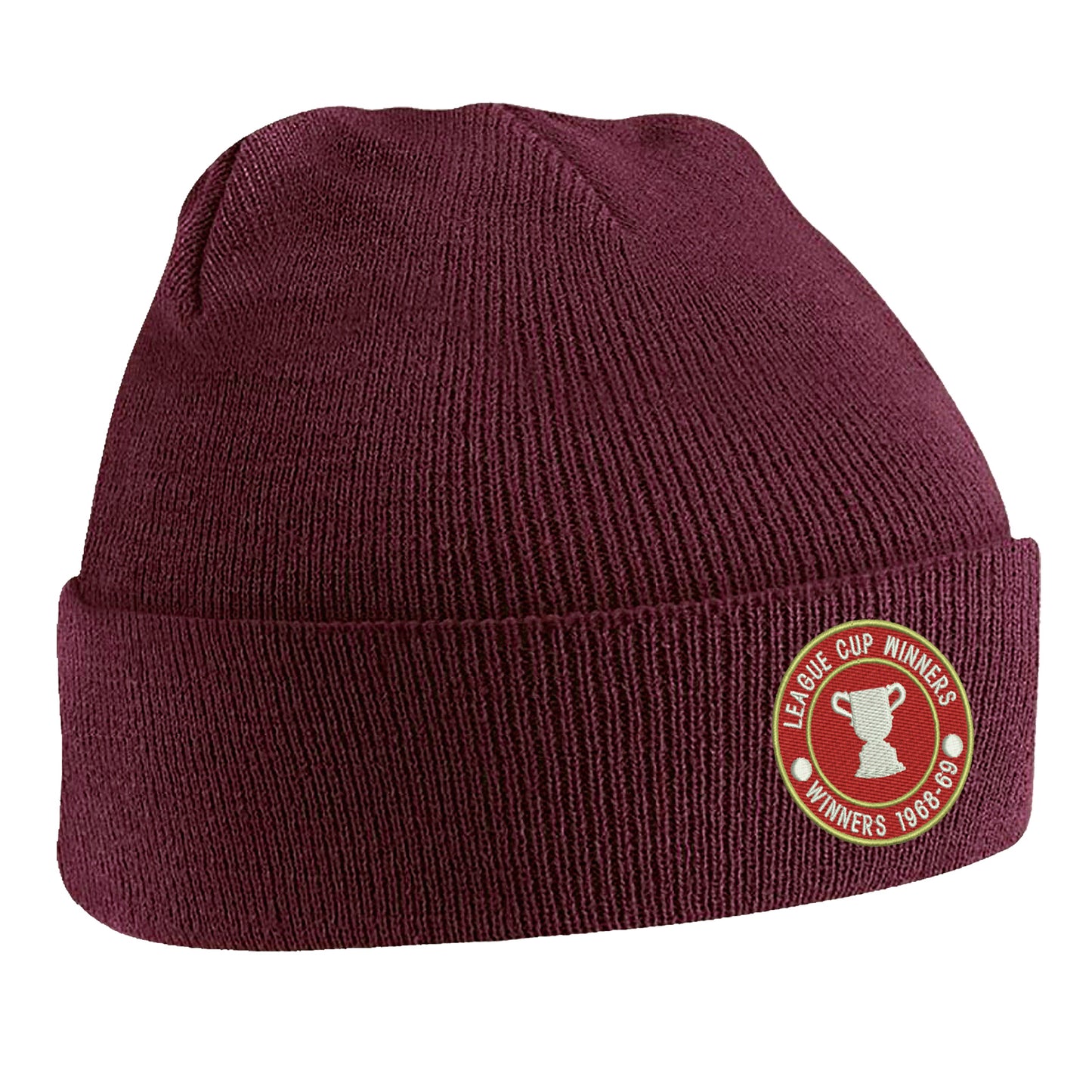 Retro Swindon Town Football League Cup Winners 1969 Embroidered Beanie Hat