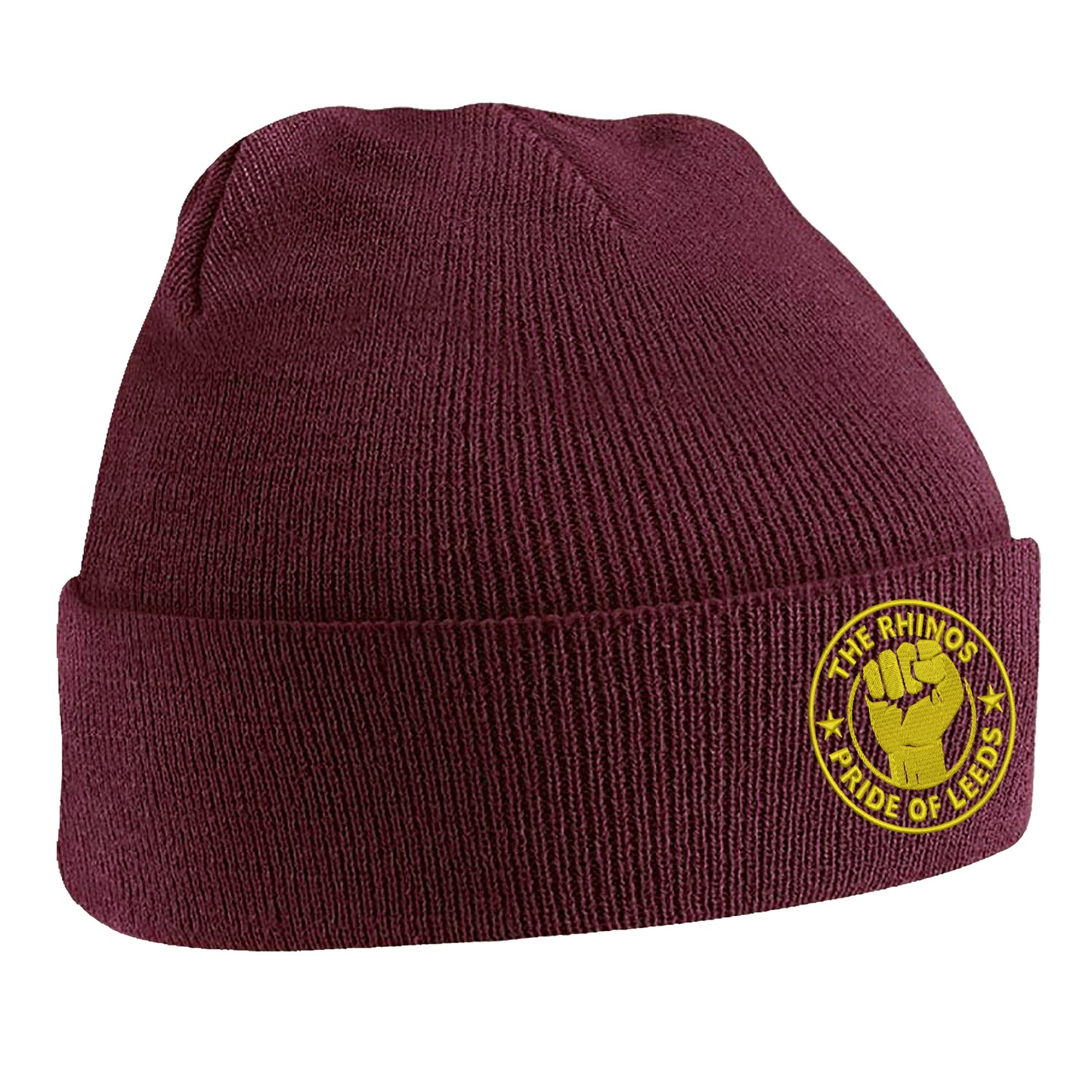 The Rhinos Pride of Leeds Embroidered Beanie Hat